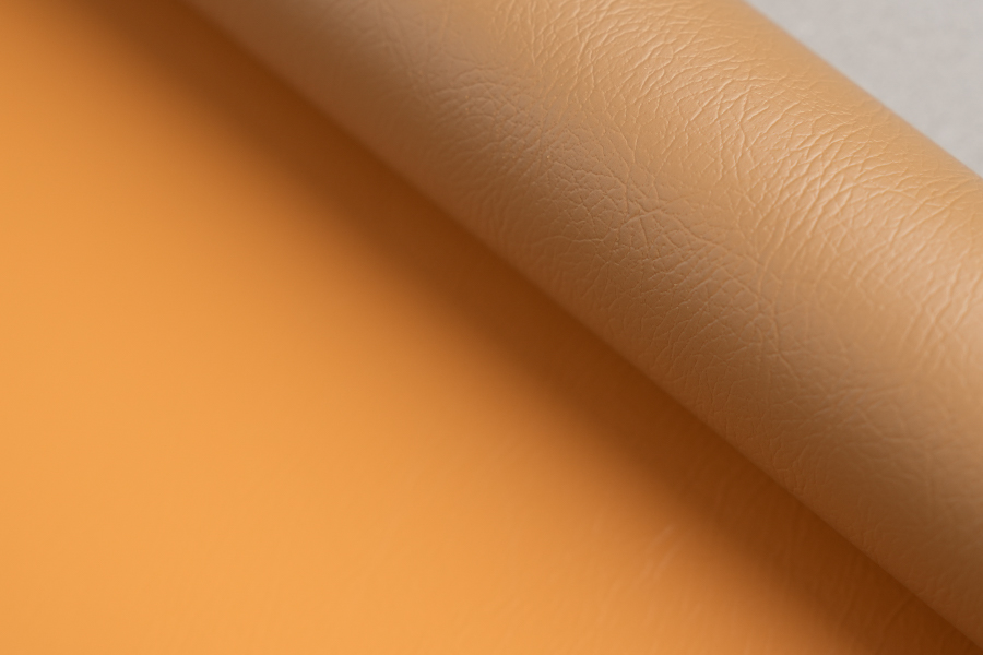 Pellicola decorativa in PVC con texture in ecopelle scura