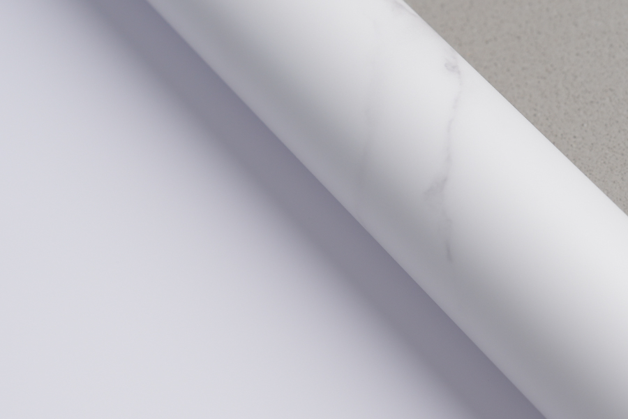 Pellicola decorativa per stampa in PVC in marmo bianco Jazz